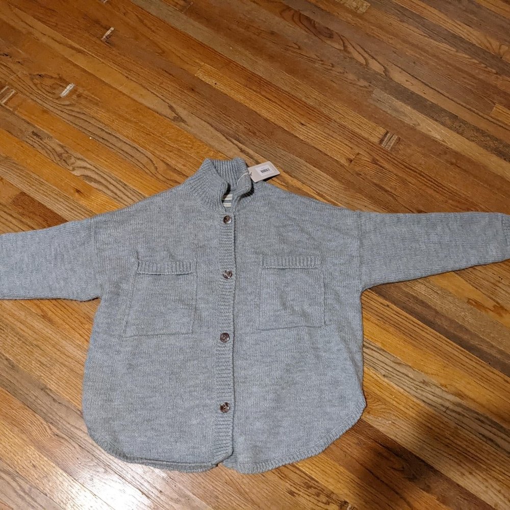 Monica Cordera ecowool polo jacket silver grey NWT - Picture 4 of 7